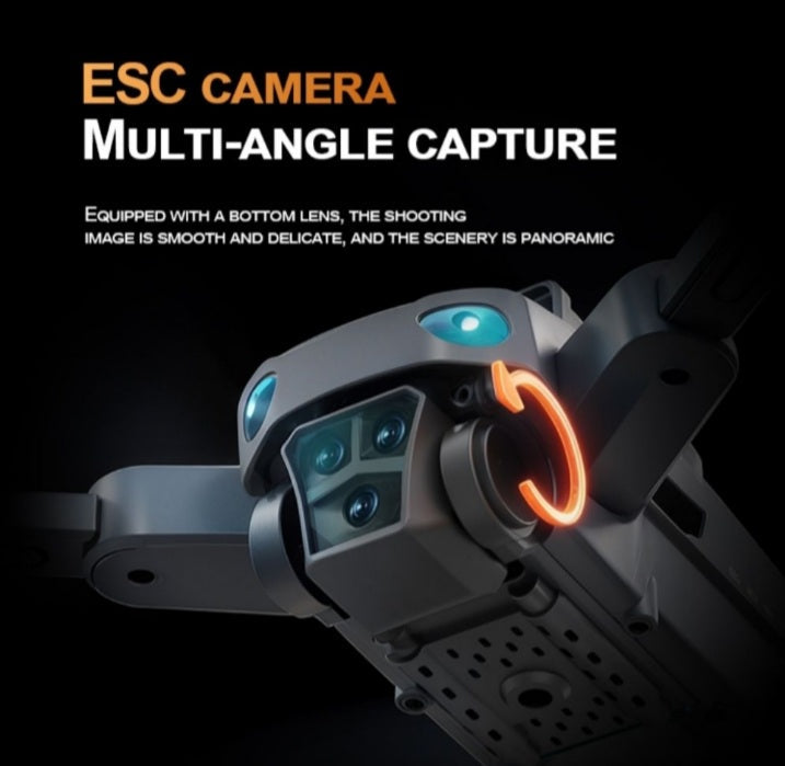 HD Aerial Drone with Brushless Motor-GPS +Optical Flow Positioning,3-Camera